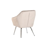 Armchair Home ESPRIT Grey Cream Golden Silver Polyester Metal 74 x 74 x 90 cm 74 x 67 x 90 cm-6