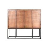 Cupboard Home ESPRIT White Black Metal Mango wood 180 x 40 x 160 cm-9