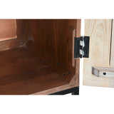 Cupboard Home ESPRIT White Black Metal Mango wood 180 x 40 x 160 cm-6