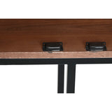 Cupboard Home ESPRIT White Black Metal Mango wood 180 x 40 x 160 cm-3