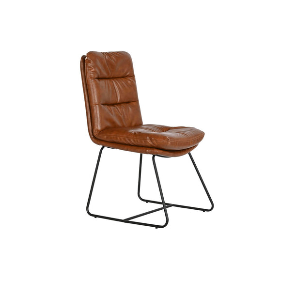 Dining Chair Home ESPRIT Synthetic Leather Metal 71 x 49 x 90 cm-0