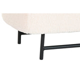 Bench Home ESPRIT White Black Polyester Steel 145 x 45 x 45 cm-2