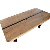Dining Table Home ESPRIT Metal Acacia 200 x 100 x 76 cm-7