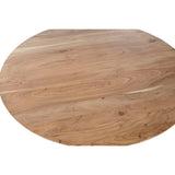 Dining Table Home ESPRIT Metal Acacia 130 x 130 x 76 cm-1