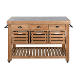 Kitchen furniture Home ESPRIT Black Natural 142 x 75 x 96 cm-1