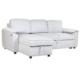 Sofabed Home ESPRIT Light grey Modern 220 x 153 x 88 cm-0