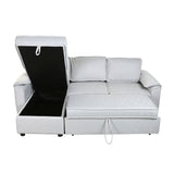 Sofabed Home ESPRIT Light grey Modern 220 x 153 x 88 cm-3