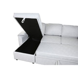 Sofabed Home ESPRIT Light grey Modern 220 x 153 x 88 cm-11
