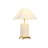 Desk lamp Home ESPRIT White Beige Golden 50 W 220 V-4