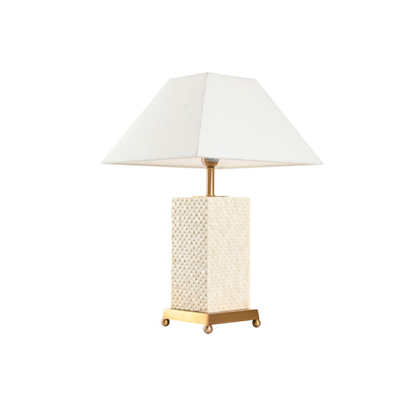 Desk lamp Home ESPRIT White Beige Golden 50 W 220 V-0
