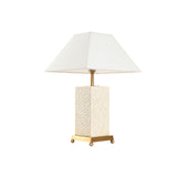 Desk lamp Home ESPRIT White Beige Golden 50 W 220 V-0