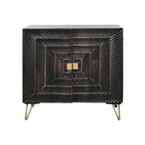 Sideboard Home ESPRIT Black Golden Metal Mango wood 81 x 45 x 75 cm-1
