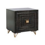 Nightstand Home ESPRIT Black Golden 50 x 40 x 50 cm-0