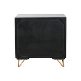 Nightstand Home ESPRIT Black Golden 50 x 40 x 50 cm-7