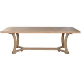 Dining Table Home ESPRIT Natural Elm wood 240 x 100 x 76 cm-1