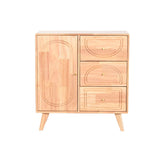 Sideboard Home ESPRIT Natural Metal Rattan Rubber wood 73,5 x 35 x 78 cm-1