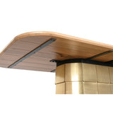 Dining Table Home ESPRIT Golden Brass Mango wood 210 x 110 x 76 cm-4