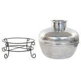 Vase Home ESPRIT Black Silver Aluminium Iron 75 x 75 x 90 cm-1