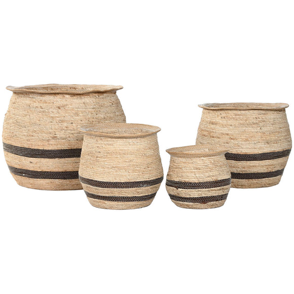 Planter Home ESPRIT Brown Fibre Arab 60 x 60 x 52 cm (4 Units)-0