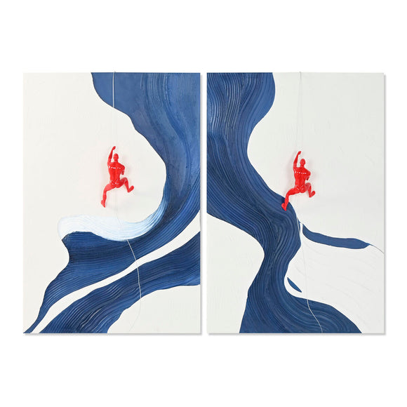 Canvas Home ESPRIT Resin Canvas 80 x 3,5 x 120 cm-0