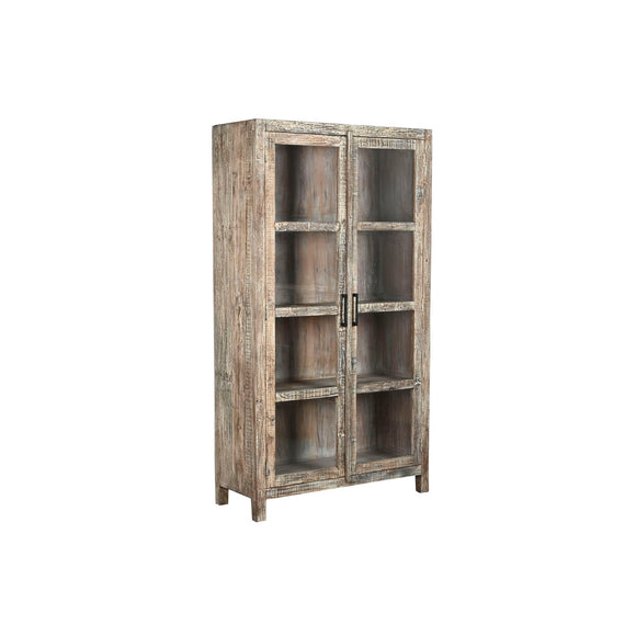 Display Stand Home ESPRIT White Brown Recycled Wood 100 x 40 x 180 cm-0