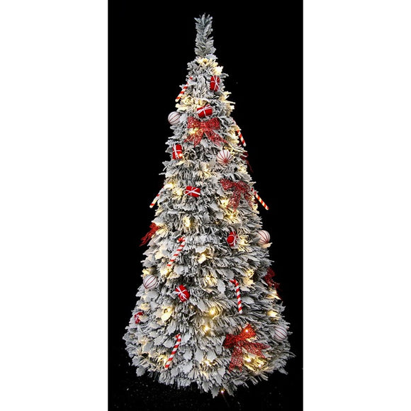 Christmas Tree Home ESPRIT White Red PVC Snowfall-0