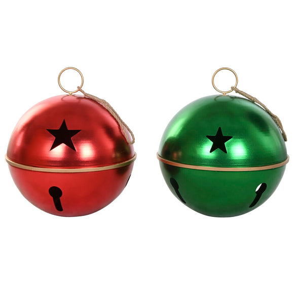 Christmas Bauble Home ESPRIT Red Green Golden Metal (2 Units)-0