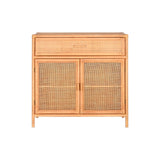 Sideboard Home ESPRIT Light brown Rattan Fir 100 x 40 x 100 cm-1