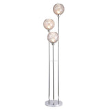 Floor Lamp Home ESPRIT Transparent Silver 50 W 220 V 30 x 30 x 172 cm-1