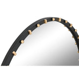 Wall mirror Home ESPRIT Black Golden Modern 90 x 3,5 x 90 cm-0