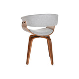 Dining Chair Home ESPRIT Brown Grey Polyester Walnut Polyurethane 61 x 46 x 78 cm-6