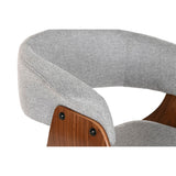 Dining Chair Home ESPRIT Brown Grey Polyester Walnut Polyurethane 61 x 46 x 78 cm-4