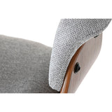 Dining Chair Home ESPRIT Brown Grey Polyester Walnut Polyurethane 61 x 46 x 78 cm-2