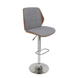 Stool Home ESPRIT Brown Grey Silver Walnut 50 x 52 x 121 cm-1