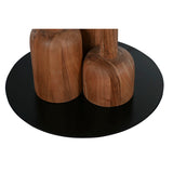 Dining Table Home ESPRIT Black Natural Marble Acacia 106 x 106 x 76 cm-3