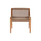 Armchair Home ESPRIT Brown Teak Synthetic fibre 65 X 62 X 72 CM-5