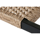 Bench Home ESPRIT Black Synthetic fibre Fibre Teak 120 x 40 x 45 cm-2