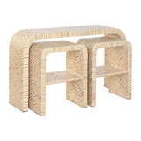 Set of 3 tables Home ESPRIT White Brown 120 x 30 x 70 cm (3 Pieces)-0