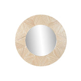 Wall mirror Home ESPRIT White Brown Mosaic Tropical 100 x 4 x 100 cm-0