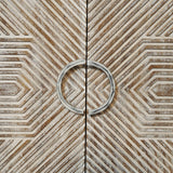 Cupboard Home ESPRIT White Mango wood 85 x 38 x 134 cm-2