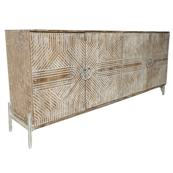 Sideboard Home ESPRIT White Mango wood 180 x 40 x 80 cm-0