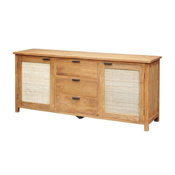 Sideboard Home ESPRIT Rattan Teak 180 x 50 x 85 cm-0