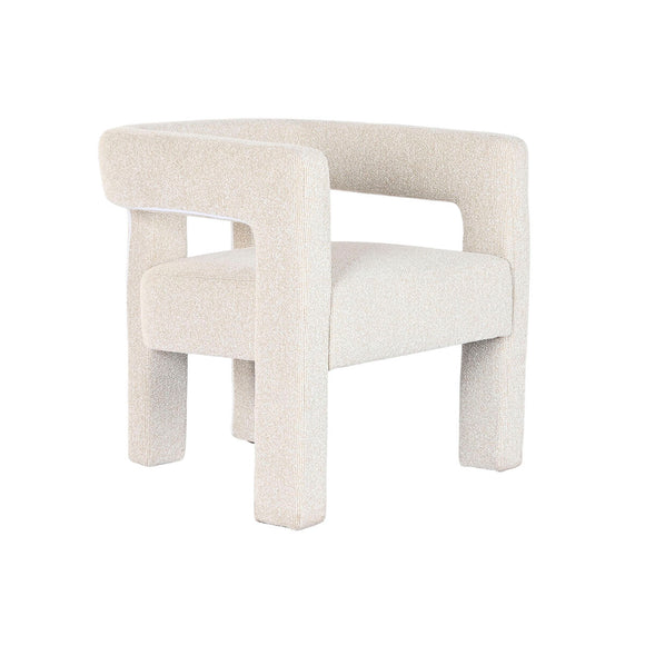 Armchair Home ESPRIT White Polyester Wood 67 X 61,5 X 67,5 CM-0