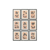 Painting Home ESPRIT Brown Black Urban Botanical plants 30 x 2 x 40 cm (9Units)-0