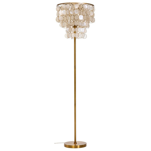 Floor Lamp Home ESPRIT Beige Golden 220 V 40 x 40 x 153 cm-0