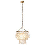 Ceiling Light Home ESPRIT Beige Golden Metal Mother of pearl 50 W 40 x 40 x 48 cm-0