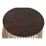 Set of 3 tables Home ESPRIT Brown 66 X 66 X 34 CM (3 Units)-3