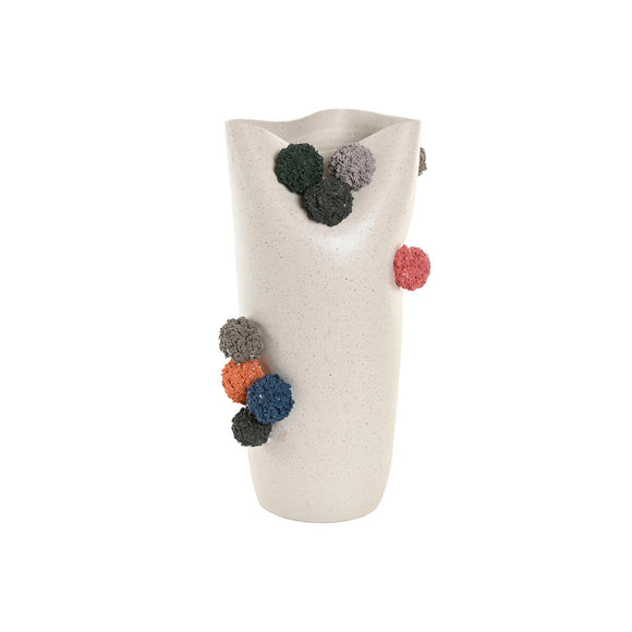 Vase Home ESPRIT White Multicolour Ceramic 25 x 25 x 42 cm-0
