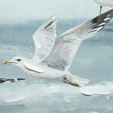 Painting Home ESPRIT Blue White Mediterranean Seagull 140 x 3,7 x 70 cm (2 Units)-5