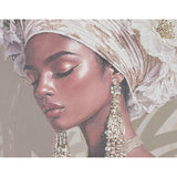 Painting Home ESPRIT White Green Colonial African Woman 100 x 4,5 x 150 cm-5